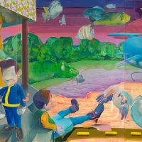 "Apocopplalypse" (2020) 170 x 390 cm / Öl / Ölkreide auf Nessel