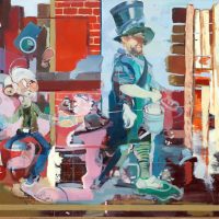 "Gaston" (2014) 120x 200 cm / Öl / Ölkreide auf Leinwand