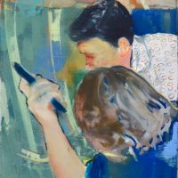 "Ka" (2017) 60 x 40 cm / Öl auf Nessel