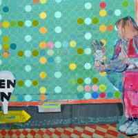 "Nein" (2017) 140 x 180 cm / Öl / Ölkreide auf Nessel