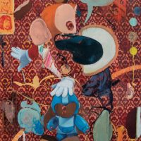 "Rokkuman" (2018) 170 x 130 cm / Öl / Ölkreide / Sprühlack auf Leinwand