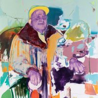 "der Gamer" (2019) 170 x 130 cm / Öl / Ölkreide auf Nessel